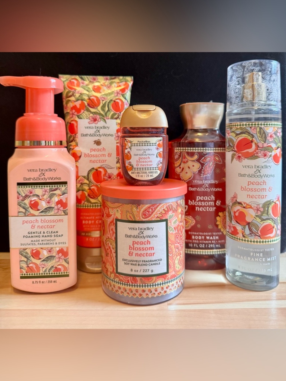 🌼B&BW Vera Bradley Peach Blossom & Nectar Body Care Set Brand New🌼 - Picture 2 of 2